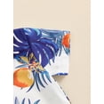 thumbnail image 6 of Biezeib Toddler Boy Summer Shorts Set Tropical Print Lapel Neck Single Breasted Shorts Sleeve Tops Solid Color Shorts Outfit, 6 of 6