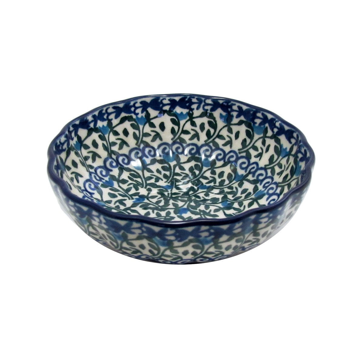 Polish Pottery 4.5" Fluted Dessert Dish Handmade Boleslawiec Poland Traditional... by Polish Pottery Ceramika