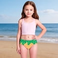 thumbnail image 2 of Girls Tankini Set 2 Piece Swimsuit - Beach Sports Bathing Suit High Neck Racerback Padded Kids Girls Swimwear For Summer Beach Tropical Swimsuit, 2 of 4