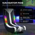 thumbnail image 3 of X Rocker Navigator Floor Rocker Gaming Chair with RGB Lighting, Black, 3 of 9