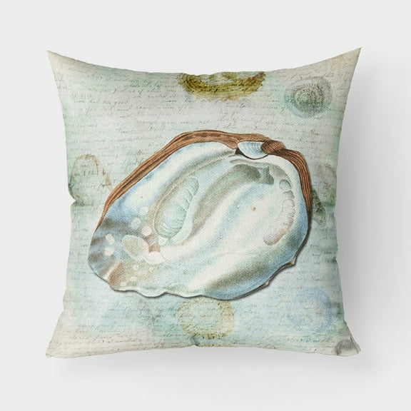 Carolines Treasures SB3031PW1818 Beach Oyster Fabric Decorative Pillow 18H x18W multicolor