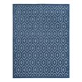 thumbnail image 2 of Unique Loom Outdoor Trellis Textured Collection Area Rug - Spatial (7' 10" x 10' Rectangle Navy Blue/Ivory), 2 of 6