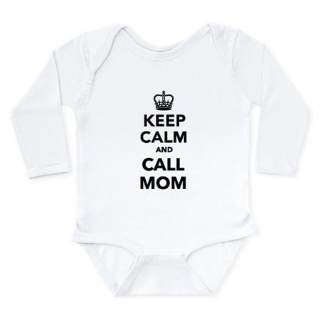 

CafePress - Keep Calm And Call Mom - Long Sleeve Infant Bodysuit