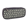 thumbnail image 2 of Lsque Daisies Flowers Printed Big Capacity PU Leather Pencil Case Large Pencil Pouch Stationery Pen Bag Pencil Holder for Teen, 2 of 6