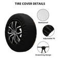 thumbnail image 2 of Fuzoiu Sunflowers Print Universal Spare Tire Cover with Buckle Strap, Waterproof Wheel Covers for Jeep, Trailer, RV, Truck and All Car-16 inch, 2 of 6