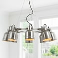 thumbnail image 5 of JONATHAN Y Liam 26.5" 8-Light Metal LED Chandelier Chandelier, Nickel, JYL6115A, 5 of 8