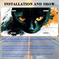 thumbnail image 3 of 1 Pcs 2D Flat License Plate Covers & Frames, Black Cat For Decorative Front, Waterproof For Decoration Aluminum License Plate Covers & Frames Cover For Men Women, 12" X 6", 3 of 7