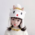 thumbnail image 3 of Gorro de trampero con orejeras, gorro de invierno térmico con reno encantador para niños, 3 of 8