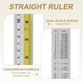 thumbnail image 5 of Uxcell Straight Ruler Metric SAE Aluminum Ruler with Hole for Measure Study Yellow 15cm 6, 5 of 7