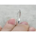 thumbnail image 2 of Sparkle Jewels Half Eternity Anniversary Band Ring 925 Sterling Silver Round Cut Cubic Zirconia, 2 of 2