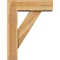 thumbnail image 3 of Ekena Millwork 8"W x 26"D x 34"H Traditional Block Rough Sawn Bracket w/ Offset Brace, Western Red Cedar, 3 of 25