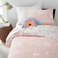 thumbnail image 3 of Levtex Home - Melody Full Sheet Set - Top Sheet (81x96), Fitted Sheet (54x75in.), and One Pillowcase (21x30x3in.) - Unicorns - Pink and White - Polyester, 3 of 4