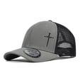 thumbnail image 2 of Gorra MEGOTEKO Jesús Cruz de 3 Clavos Cristiana Plata Negra, 2 of 7