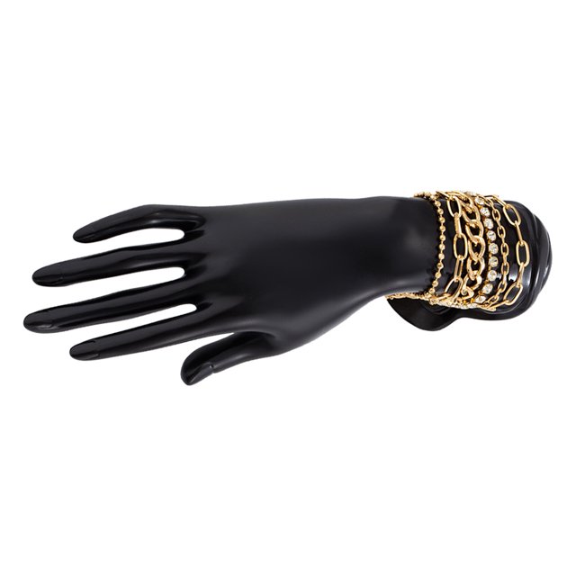 Moda con cuentas gruesas cadena de cable plano pulseras punk joyería para mujeres niñas regalo