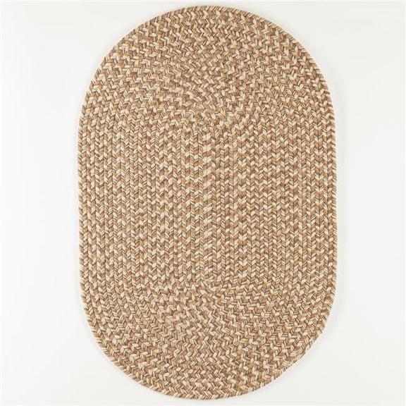 Rhody Rug CD56R084X108 7 x 9 ft. Camden Tweed Oval Rug, Natural