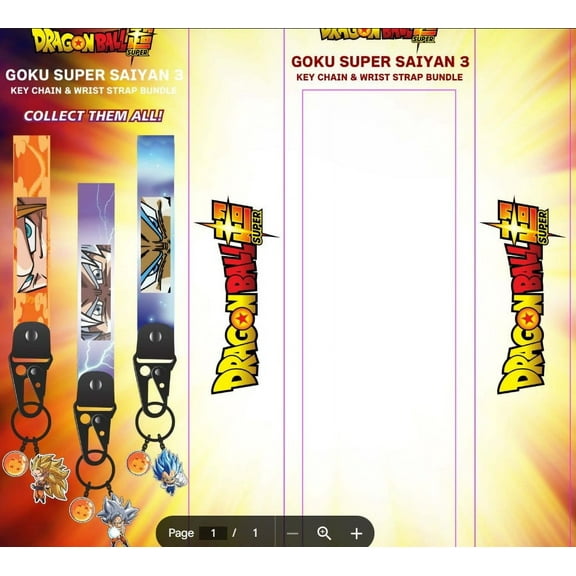 Flight Crew Tags   Key Chain - DBZ ASRT Goku-MUI (Master Ultra Instinct)