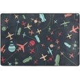 thumbnail image 4 of SKYSONIC Aircraft Planes Pattern Area Rug 72x48in Non-Slip Floor Carpet for Indoor Living Dining Room and Bedroom Area, 4 of 7