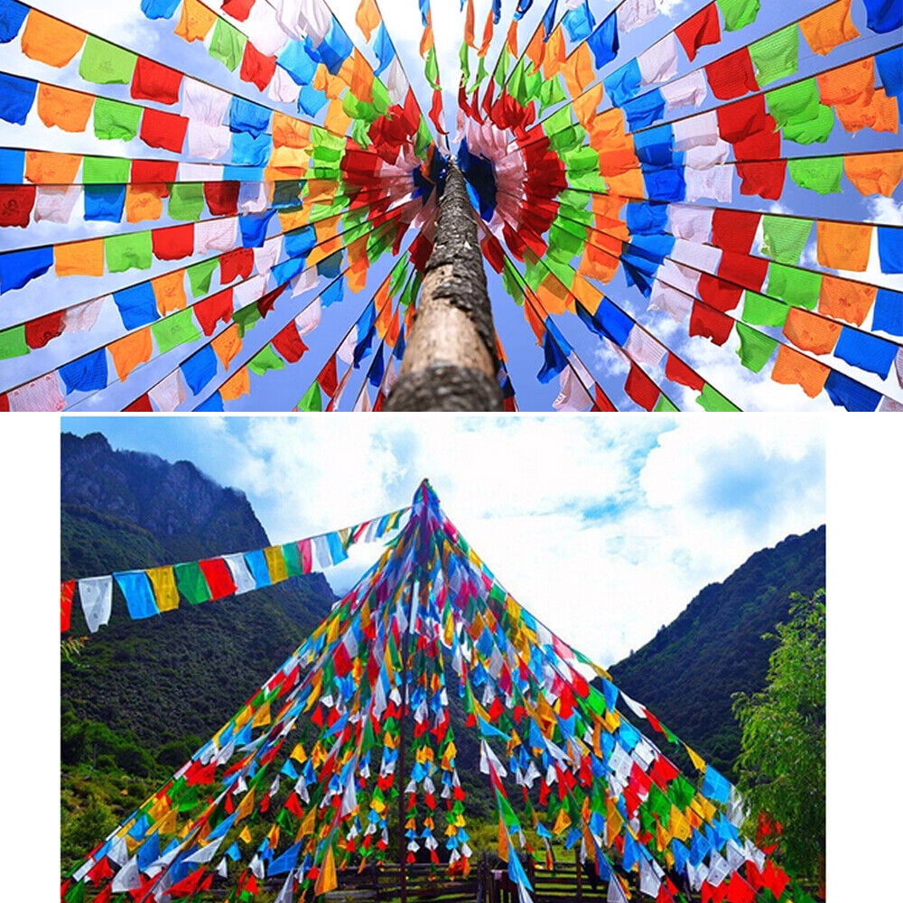 Tibetan Buddhist 20~300x Prayer Flags Outdoor Meditation Traditional 11x14IN Lot