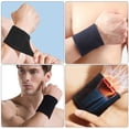 thumbnail image 3 of Miangastore 6 x Bracelets en Polyester Coton Noir Protection des Poignets pour Football Entraînement Physique Intérieur, 3 of 9