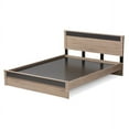 thumbnail image 4 of Baxton Studio Jamie Modern and Contemporary Two-Tone Oak and Gray Wood Queen Size Platform Bed, 4 of 6