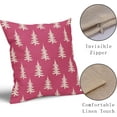 thumbnail image 4 of Christmas Tree Pillow Covers 18x18 Set of 2 Red Xmas Rustic Style Winter Print Decorative Outdoor Pillowcases Farmhouse Vintage Holiday Decorations Throw Cushion Case Decor for Couch Sofa Bed, 4 of 6