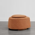 thumbnail image 3 of CHITA Storage Ottoman Set Stone-Shaped Footrest, Single in Brown, 3 of 11