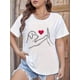 thumbnail image 3 of Camiseta de cuello redondo con estampado de perro, informal, de manga corta para primavera y verano, ideal para adultos, hombres, mujeres, adolescentes, jóvenes., 3 of 6