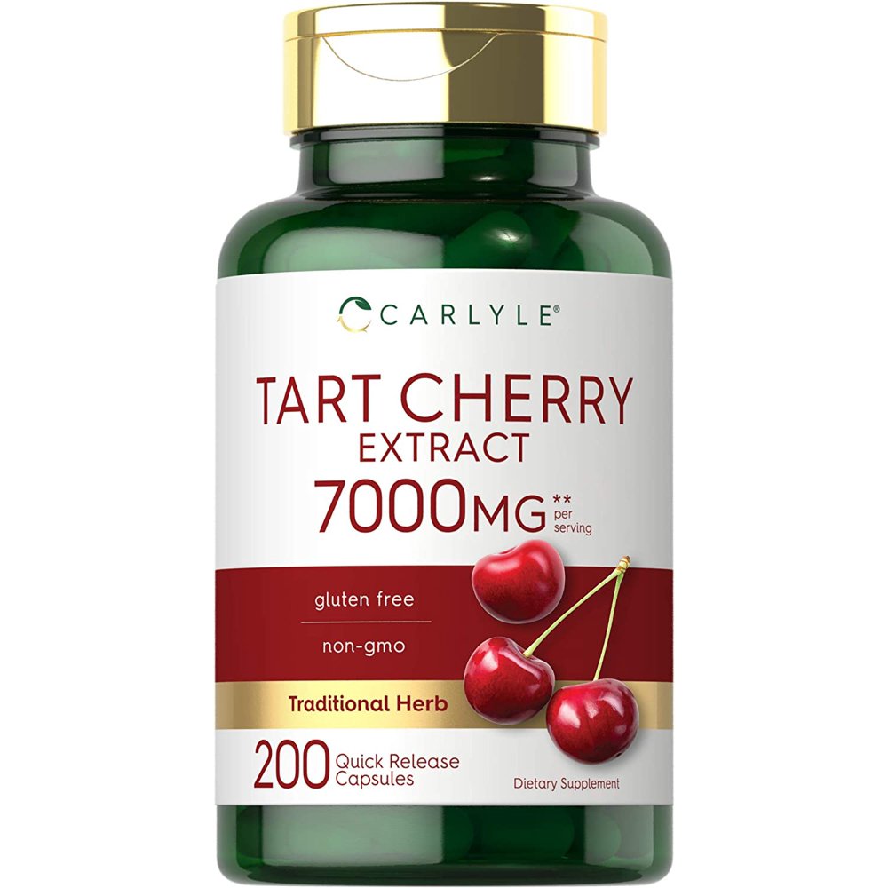 Tart Cherry Capsules 7000 mg 200 Pills Max Potency NonGMO, Gluten Free Tart Cherry
