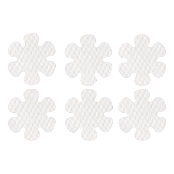 6Pcs Flower Non-Slip Bathtub Mat Stickers Mold Mildew Resistant Shower Pads, Anti Mold Bathroom Anti-Slip Tub Stickers, Safety Shower Treads Adhesive Appliques for Bathtub and Stairs(White,3.9x3.9")