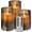 Silver Gray, variant on Goldprice LED Candles Flameless Candles 4"5"6" Set of 3 Real Wax Light, Battery Operated Candles Glass Pillars Realistic Flickering Wick Flame Mode, Lantern Candles with Remote Control 24 Hour Timer