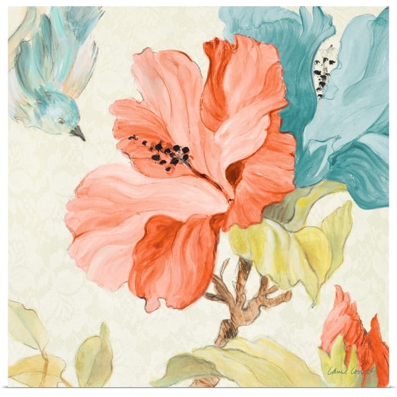 Great BIG Canvas | "Tropical Grace Square II" Art Print - 24x24
