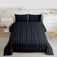 thumbnail image 2 of Homewish Minimalist Plaid Stripes 2pcs Bedding Comforter Set For Female Men Adults,Green Black Pink Twin Comforter Sets,Abstract Geometric Breathable Bedding Set,Luxury Bedroom Decor,Reversible, 2 of 8