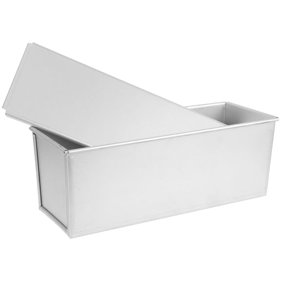 ETHZZLE Bread Baking Pan High Grade Metal Non Stick Loaf Pan Silver 1Pack