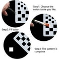 thumbnail image 3 of Squares Stencil Square Cubes Pattern Templates 30x30cm Large Washable Reusable Plastic Stencil Sign for Painting on Wood Wall Scrapbook Card Floor Drawing DIY Furniture Decor Crafts White, 3 of 9