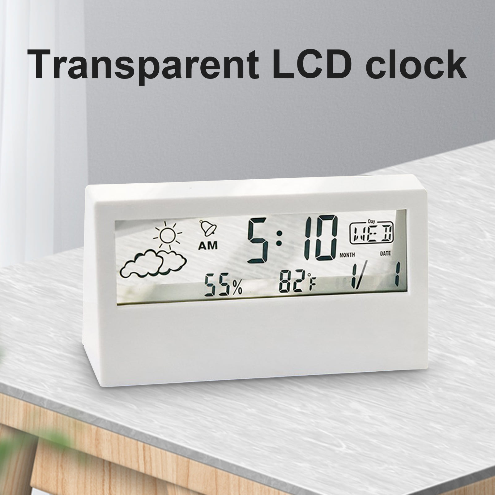 lint Grafiek Odysseus BetterZ Digital Clock Multifunctional Temperature Display Mute Modern Desk  LCD Electrical Alarm Clock for Office - Walmart.com