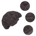 thumbnail image 3 of Unique Bargains 2 Pc Women Flowered Shower Cap for Bathroom Hotel Black Satin, Milk Silk, 3 of 6