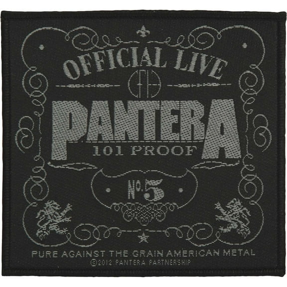 Pantera Men's 101% Proof Woven Patch Black