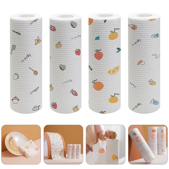 Minkissy Disposable Cleaning Cloths Absorbent Multipurpose White Towels for Wet and Dry Use