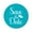 Turquoise Blue, variant on Darling Souvenir 1.6 Inches Round DIY Teal Blue Heart Calligraphy Save The Date Label Stickers-45 Pcs