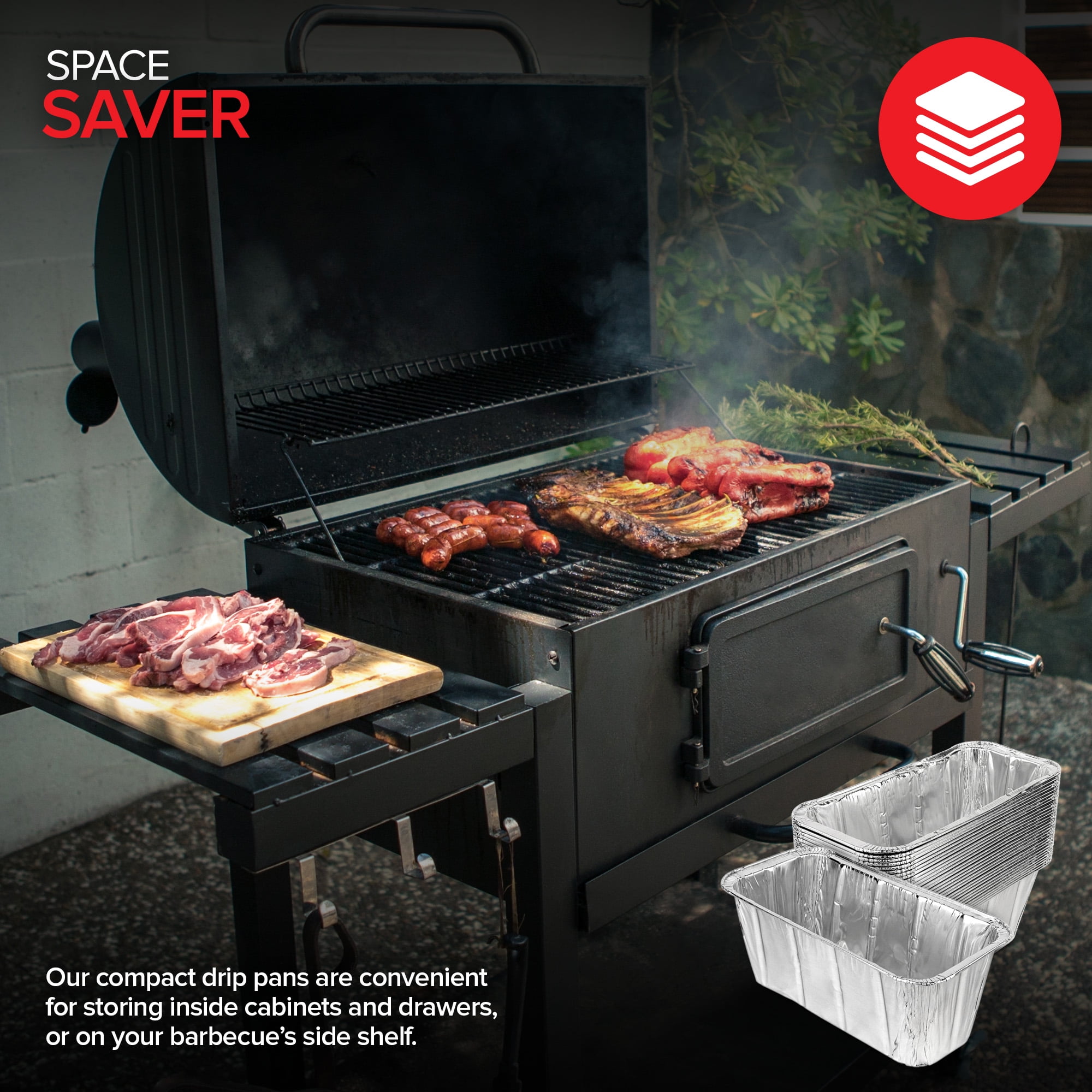 Foil Grill Drip Pan 30 Pack Compatible with Blackstone s BBQ Griddle Tabletop Range Walmart