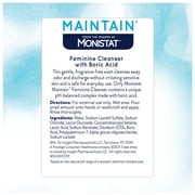 Monistat Boric Acid Feminine Cleanser, Fragrance Free Feminine Wash, 10 Fl Oz, 1 Pack