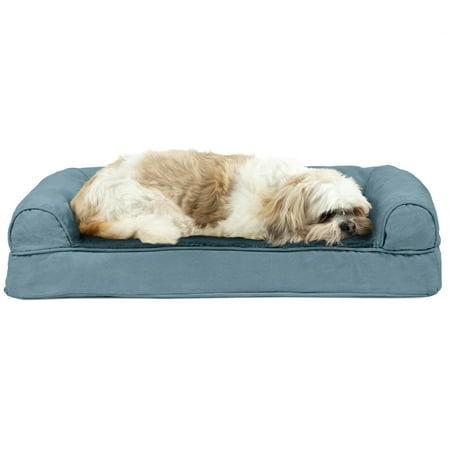 UPC: 0842229106091 | FurHaven Pet Products Plush & Suede Cooling Gel Memory Foam Sofa-Style Pet Bed for Dogs & Cats – Deep Pool  Medium