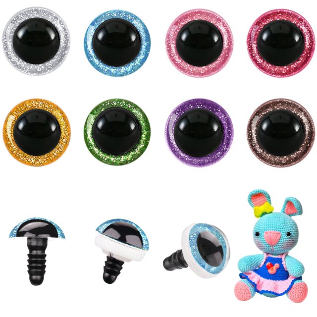 Safety Eyes MUCUNNIA 120 unidades 12 mm para Amigurumi con arandelas