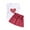 Red, variant on Bovxnpu Boys Girls Summer Outfits 2 Piece, Girls Cotton Ruffle Sleeve Top and Skirts Set Clothing Set, Children's Flying Sleeve Round Neck Elastic Waist Skirt Summer Casual Two Piece Set 1 Year