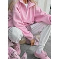 thumbnail image 3 of Sporty Women'S Hoodie In Minimalist Lazy Style For Fall And Winter 2025, Unique Solid Color Outerwear., 3 of 18