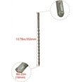 thumbnail image 2 of Veeki Masonry Drill Bit 14mm x 350mm Carbide Tipped Rotary Hammer Bit Square Shank for Impact Drill 1Pcs-0624, 2 of 5