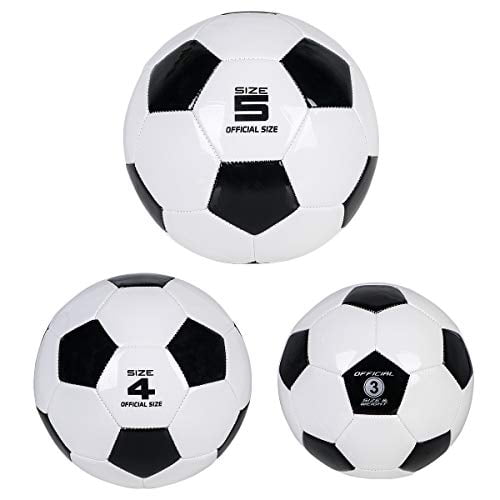 YANYODO Soccer Training Ball Practice Traditional Soccer Balls Classic Sizes 3/4/5 for Toddler Adults Youth Perfect for Outdoor & Indoor Match or Game Kids Teens