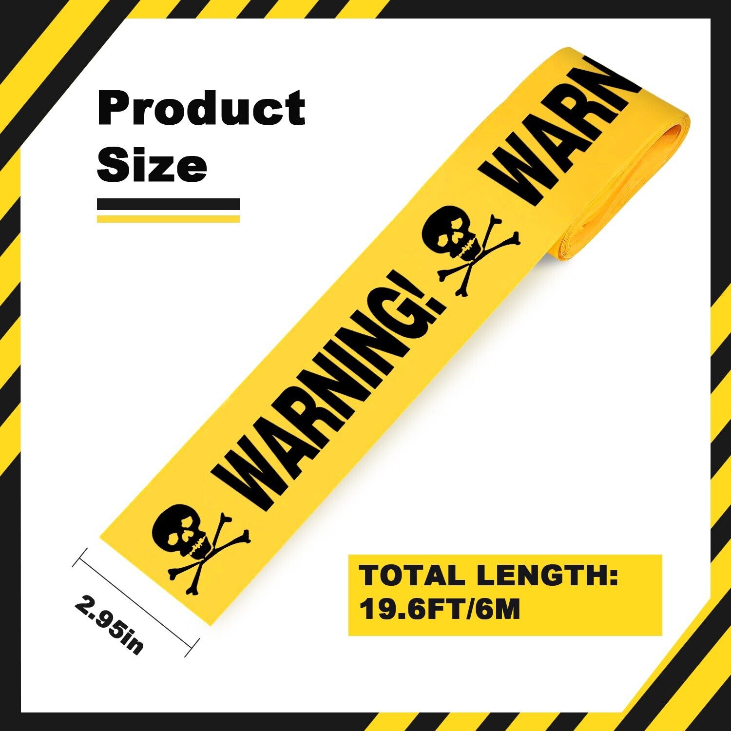 Venoro Safety Caution Warning Hazard Safety Tape Conspicuity Sign Halloween Sticker - image 4 of 13