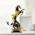 thumbnail image 6 of deevoka Horse Figurine Art Crafts Decorative Statue for Office Fireplace Living Room Black, 6 of 8