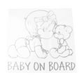 thumbnail image 2 of S SERENABLE BABY ON BOARD and Teddy Bear Car Window Reflective Vinyl Decal Sticker White, 2 of 9